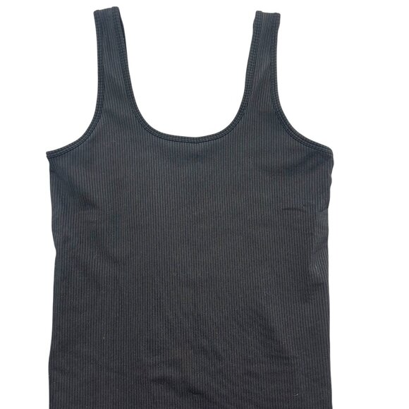 Black Ribbed Tank Top - Picture 1 of 5